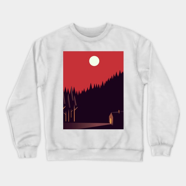 Cabin in the Forest Crewneck Sweatshirt by nickemporium1